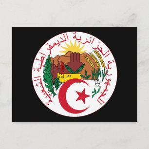 algeria emblem postcard