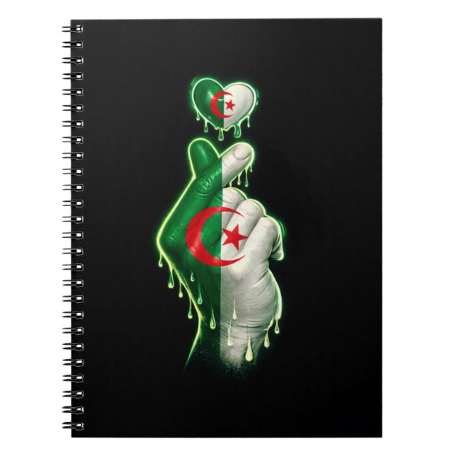 Algeria Finger Heart  Notebook (Front)