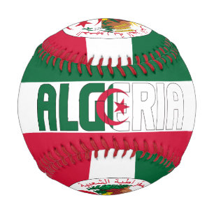 Algeria Flag and Coat of Arms Patriotic Baseball