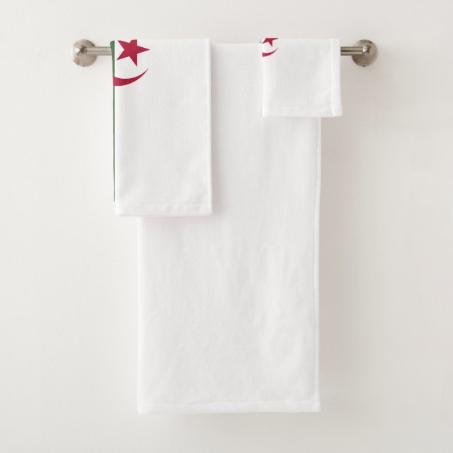 Algeria flag bath towel set (Insitu)