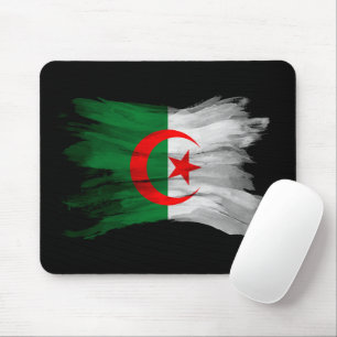 Algeria flag brush stroke, national flag mouse pad