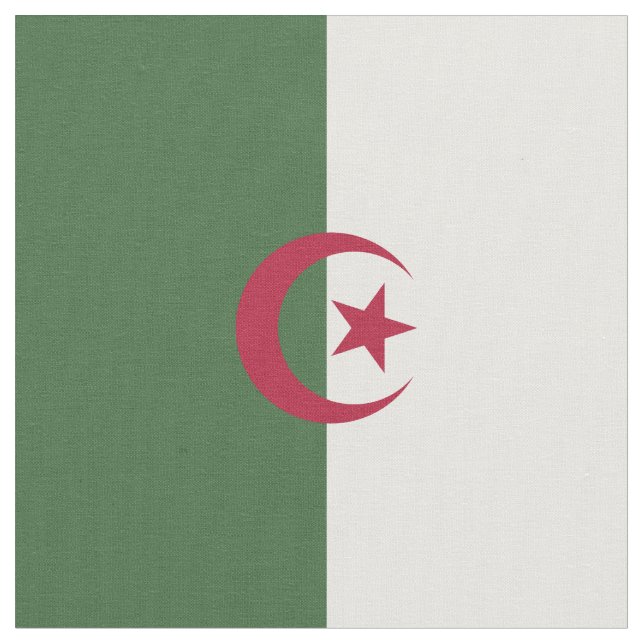 Algeria flag fabric (Close Up)
