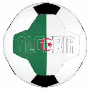 Algeria Flag Green White Red Crescent Patriotic  Soccer Ball