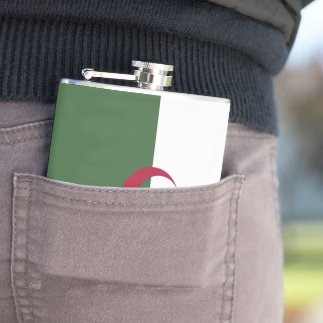 Algeria flag hip flask (In Situ)