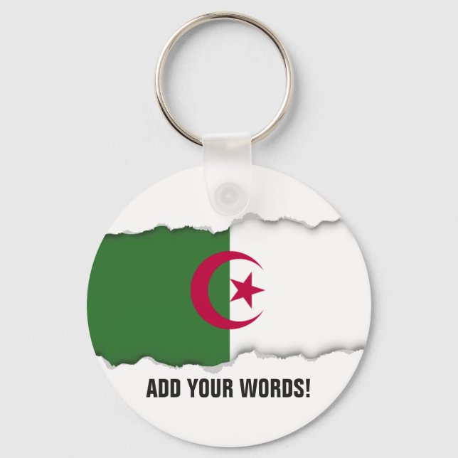 Algeria Flag Key Ring (Front)