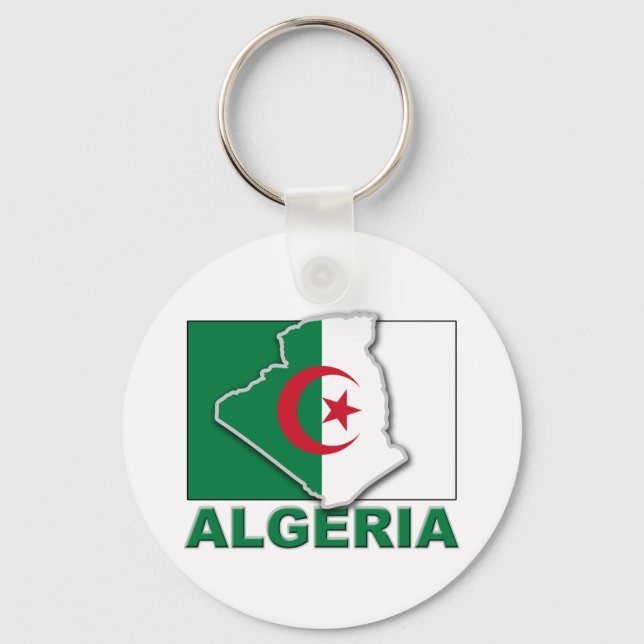 Algeria Flag Land Key Ring (Front)
