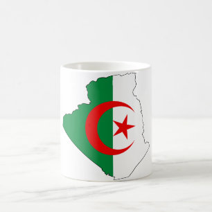 Algeria flag map DZ Coffee Mug