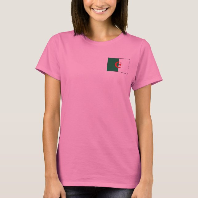 Algeria Flag + Map T-Shirt (Front)