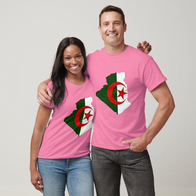 Algeria flag map T-Shirt (Unisex)