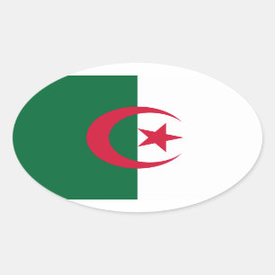 Algeria Flag Oval Sticker