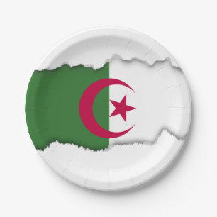 Algeria Flag Paper Plate