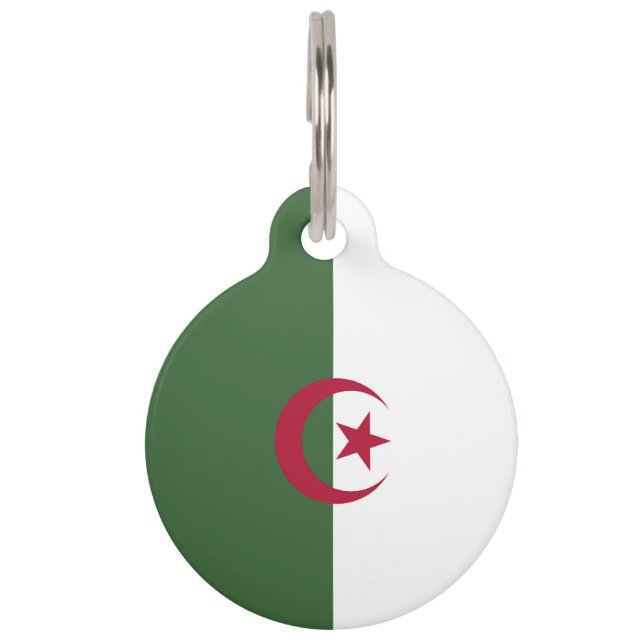 Algeria flag pet tag (Front)
