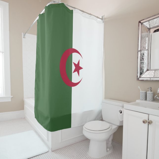 Algeria flag shower curtain (In Situ)