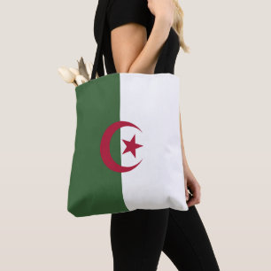 Algeria flag tote bag