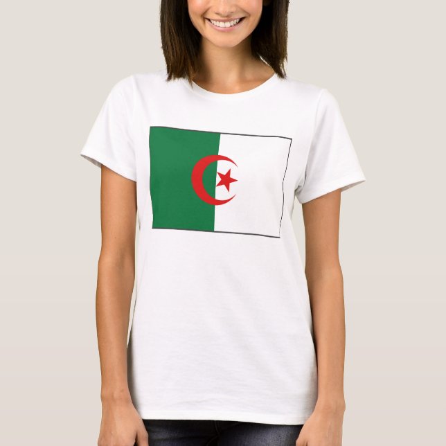Algeria Flag x Map T-Shirt (Front)