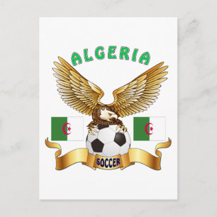 Algeria Football Designs Postcard