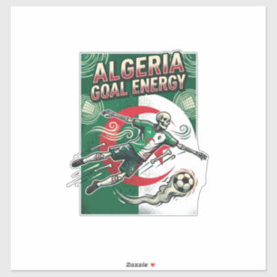 Algeria Goal Energy Skeleton Striker Nations Bold