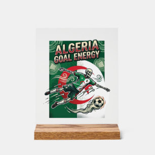 Algeria Goal Energy Skeleton Striker Nations Bold  Acrylic Sign