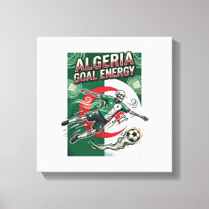 Algeria Goal Energy Skeleton Striker Nations Bold Canvas Print