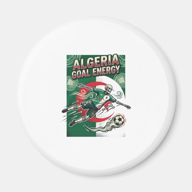 Algeria Goal Energy Skeleton Striker Nations Bold  Magnet (Front)