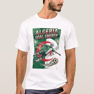 Algeria Goal Energy Skeleton Striker Nations Bold T-Shirt