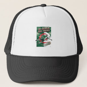 Algeria Goal Energy Skeleton Striker Nations Bold  Trucker Hat