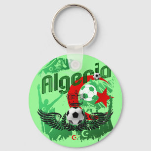 Algeria grunge art Football fans Algerie gifts Key Ring