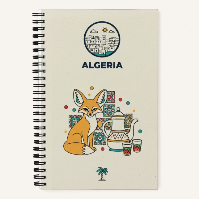 Algeria Heritage & Fennec Fox Photo Archive Notebook (Front)