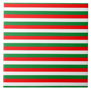 algeria Lebanon Oman Italy flag stripes red white Tile