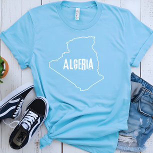 Algeria Map Shirt Algerian Country Outline Shape