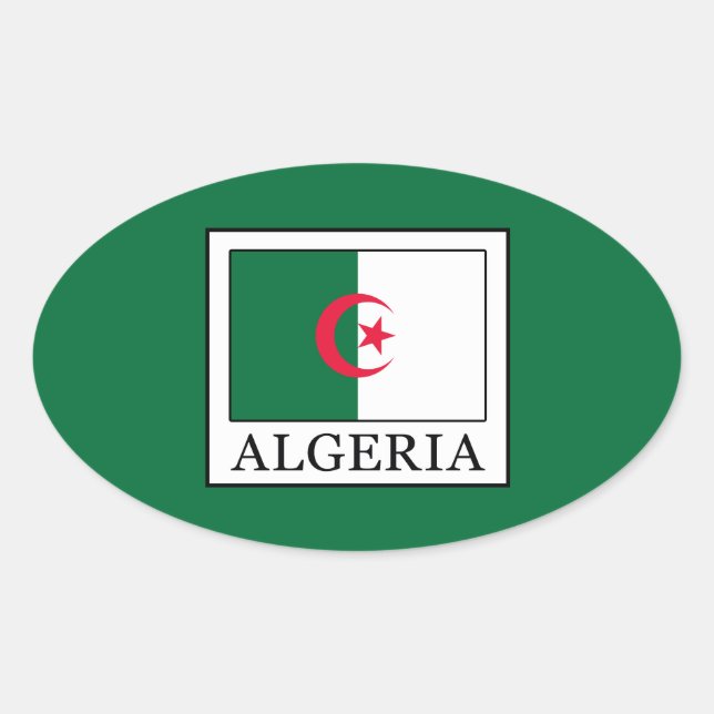 Algeria Oval Sticker (Front)
