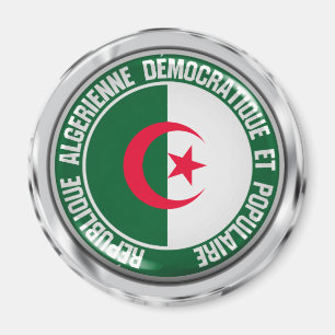 Algeria Round Emblem Magnet