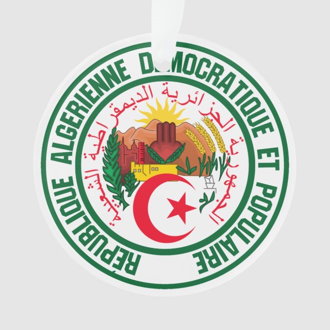 Algeria Round Emblem Ornament (Front)