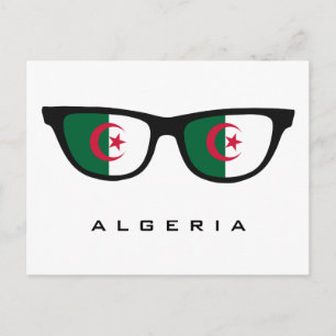 Algeria Shades custom text & colour postcard