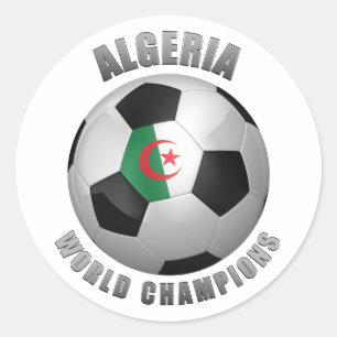 ALGERIA SOCCER CHAMPIONS CLASSIC ROUND STICKER