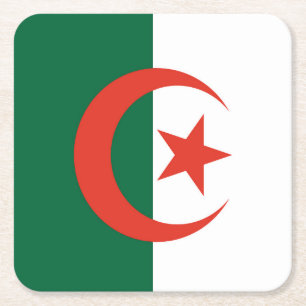 Algeria Square Paper Coaster