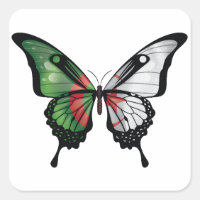 Algeria Swallowtail Butterfly Flag Sticker