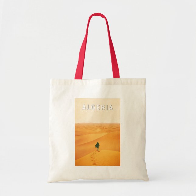 Algeria Travel Art Vintage Tote Bag (Front)