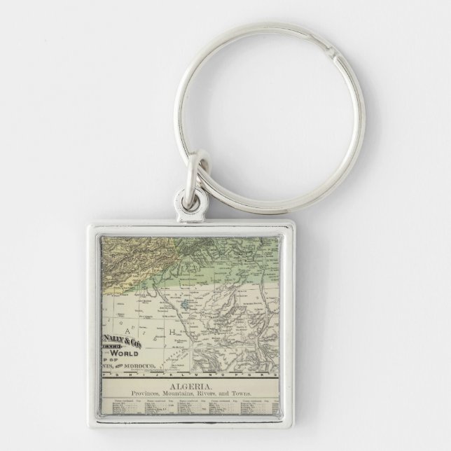Algeria, Tunis, and Morocco Key Ring (Front)