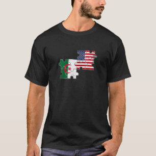 Algeria USA Home Country Algerian American Flag 1 T-Shirt