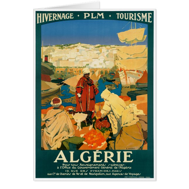 Algeria Vintage Travel Poster Restored (Front)