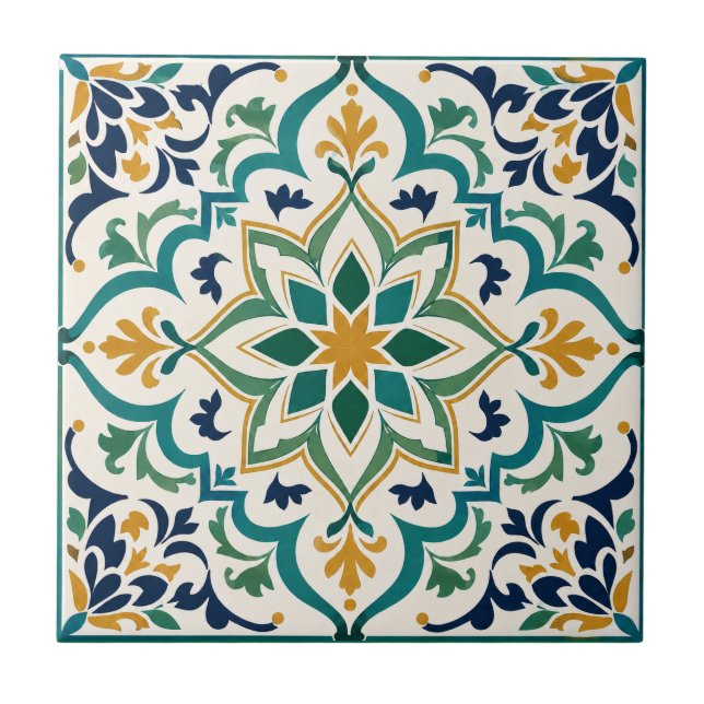Algerian Andalusian Mosaic Luxury Geometric Tile (Front)