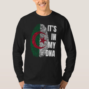 Algerian Flag Dna Fingerprint Black History Month T-Shirt