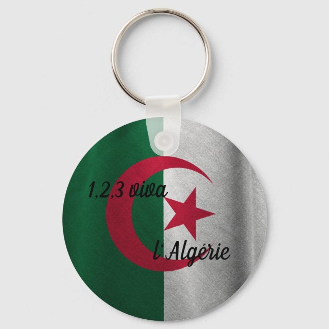 ALGERIAN FLAG KEY RING (Front)