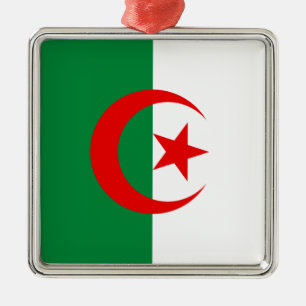 Algerian flag metal tree decoration