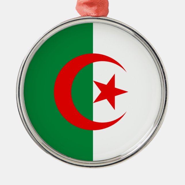 Algerian flag metal tree decoration (Front)
