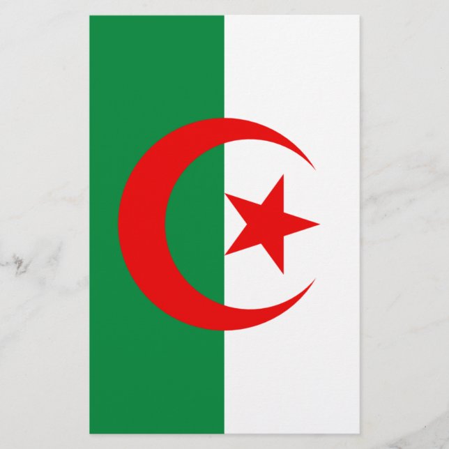Algerian flag stationery (Front)