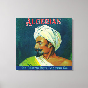 Algerian Orange Label Canvas Print