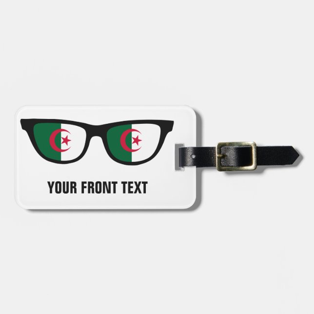 Algerian Shades custom luggage tag (Front Horizontal)