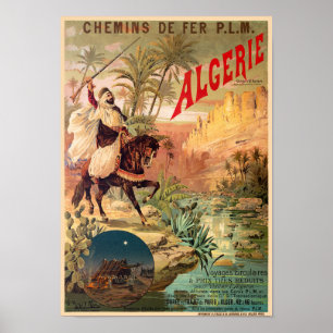 Algérie Vintage Railroad Poster 1891